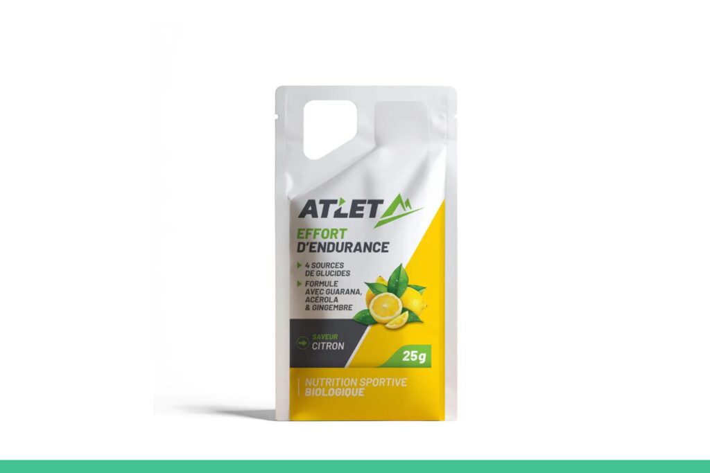 ATLET Gel Énergétique Bio citron naturel